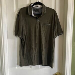 Ted Baker London Men’s Polo Shirt Olive Green Short Sleeve XXL or size 6